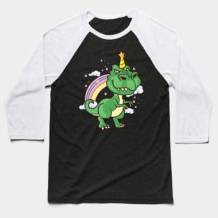 Funny Dinosaur Unicorn Unisaur Mythical Animal Baseball T-Shirt